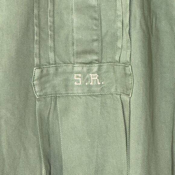 Sandrine Rose Twill Long Sleeve Oversized Dress Moss Women's Small NWT - Picture 4 of 12